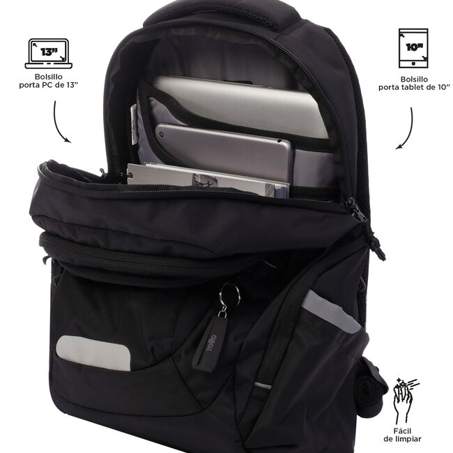 Mochila casual eco-friendly negro - Eufrates image number null