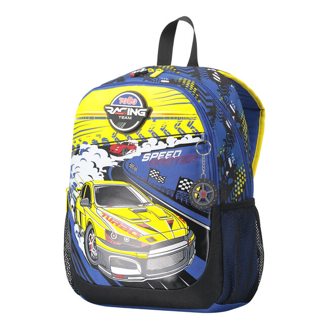 Mochila escolar mediana de carreras de coches - Velocity image number null