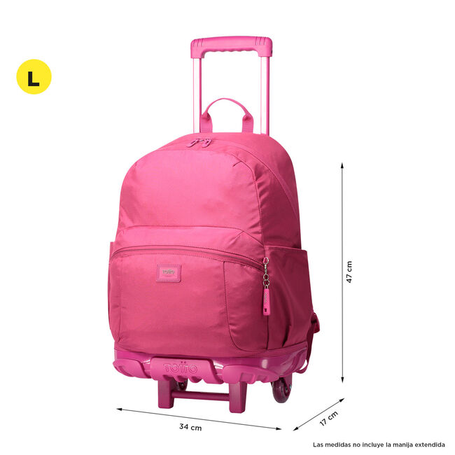 Mochila escolar con ruedas color rosa - Trik L image number null