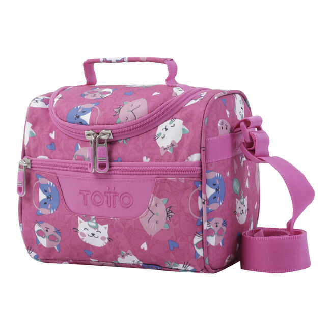 Portameriendas escolar rosa fiesta gatitos - Pizarra image number null