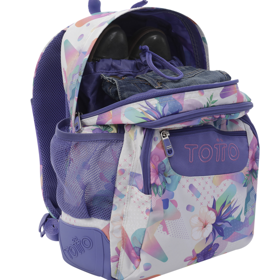 Mochila Crayoles - Flores lila image number 5