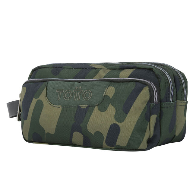 Estuche escolar tres compartimentos verde camuflaje - Agapec image number null