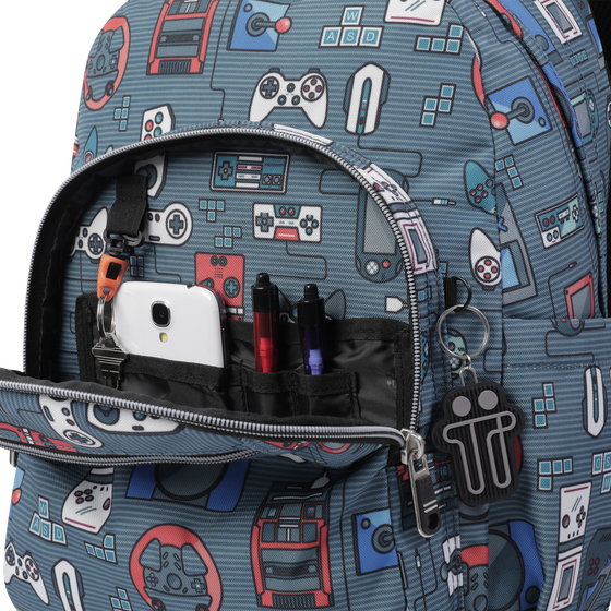 Mochila Gommas - Gris y videoconsolas image number 7