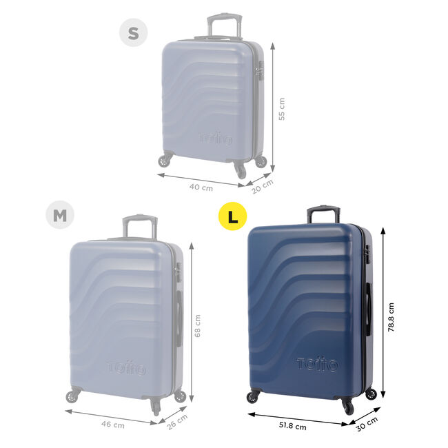 Maleta trolley grande color azul oscuro - Bazy image number null