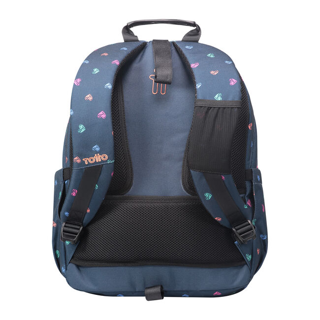 Mochila escolar adaptable a carro estampado corazones - Acuareles image number null