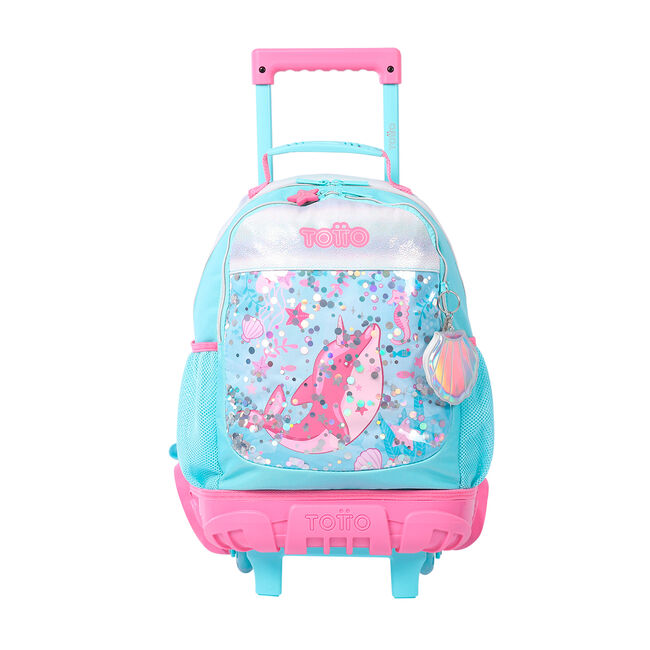 Mochila infantil con ruedas mediana - Pink Ocean