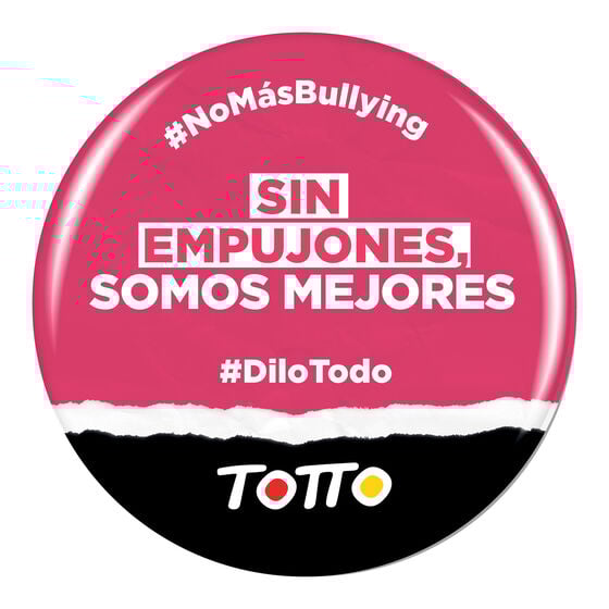 Chapa anti-bullying - SIN EMPUJONES SOMOS MEJORES image number 1
