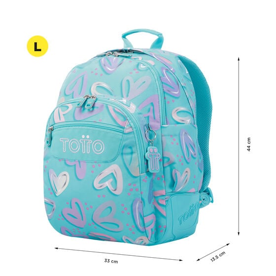 Mochila Crayoles - Corazones pintados image number 2