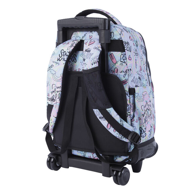 Mochila escolar con ruedas rainbow party - Renglones image number null