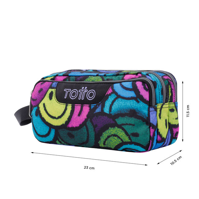 Estuche escolar tres compartimentos emojis - Agapec image number null