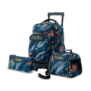 Pack Escolar Groove X3 | Mochila de ruedas desmontable + 2 accesorios
