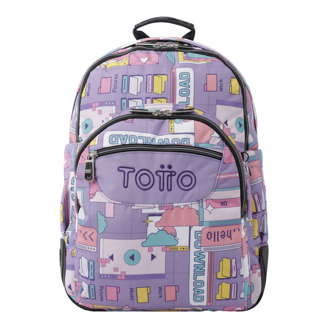 Mochila escolar morado ciber - Crayoles - Morado