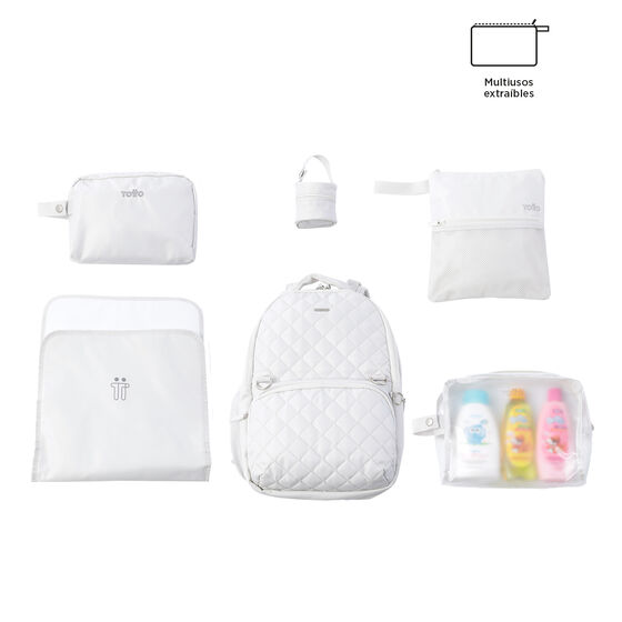 Mochila pañalera Babybao 2.0 - White Sand image number 7