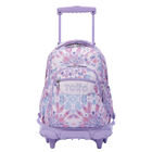 Mochila escolar con ruedas morado ciber - Renglones - Morado