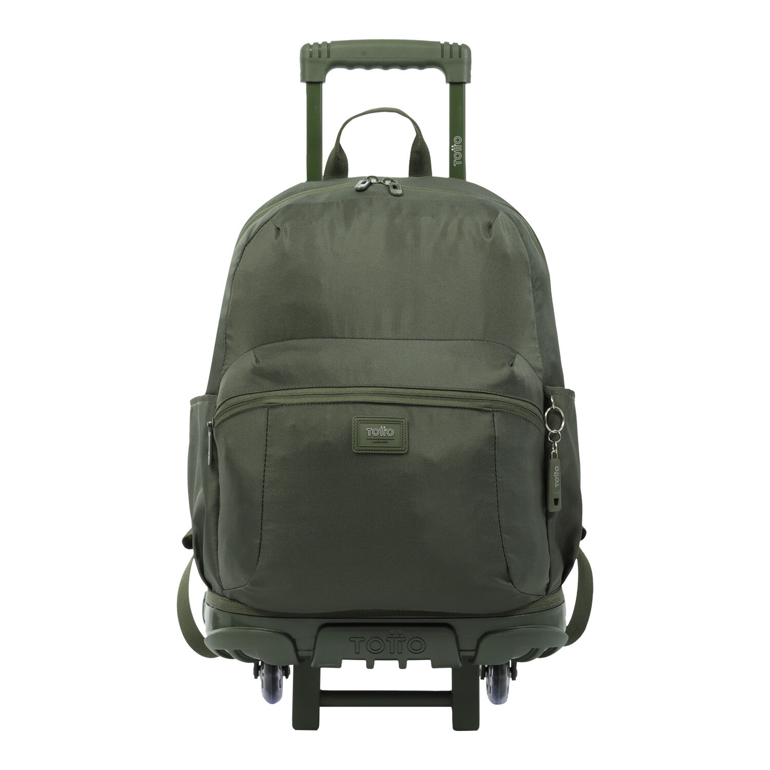 Mochila escolar con ruedas grande verde Trik Verde Totto.es