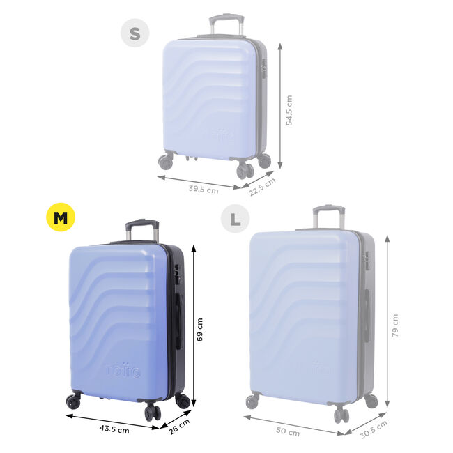 Maleta trolley mediana color azul - Bazy + image number null