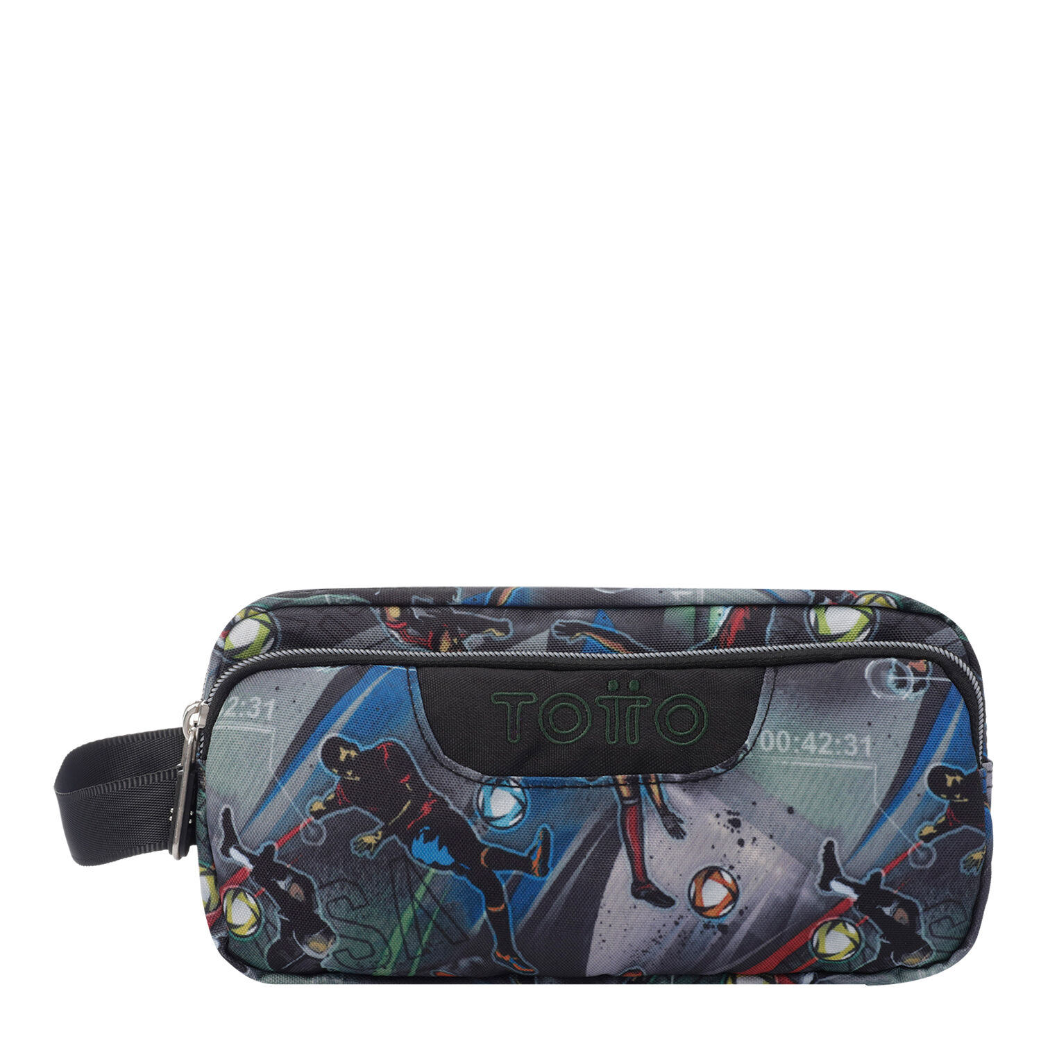 Estuche escolar tres compartimentos estampado f tbol Agapec