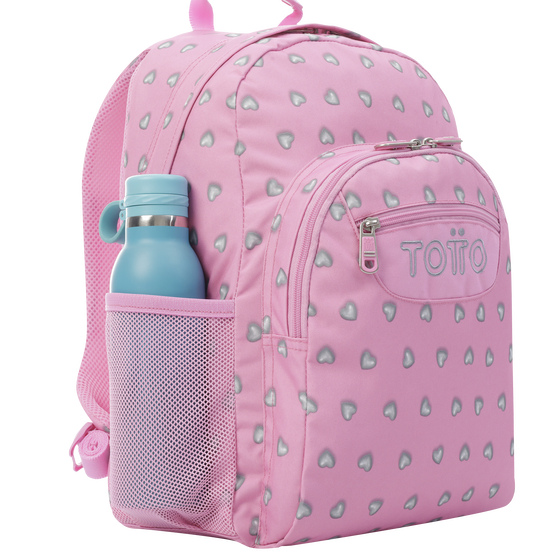 Mochila Acuareles - Corazones rosas image number 4