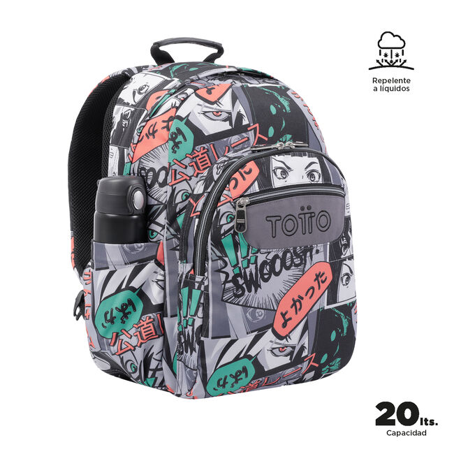 Mochila escolar adaptable a carro manga - Acuareles image number null
