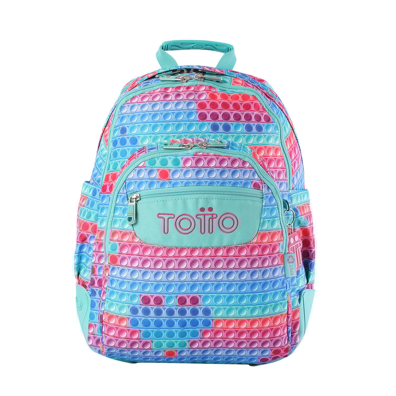 Mochila escolar eco friendly Pupit Crayoles Multicolor Totto.es