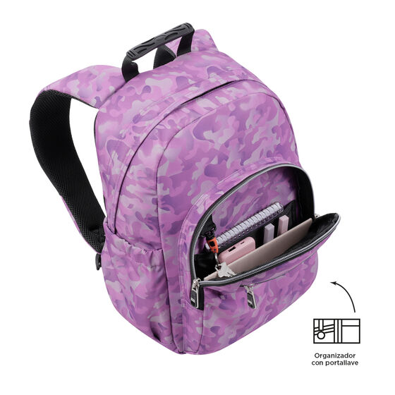 Mochila Gommas - Camuflaje rosa image number 6