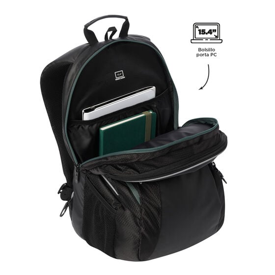 Mochila Teck 2.0 L - Negro/Verde image number 5