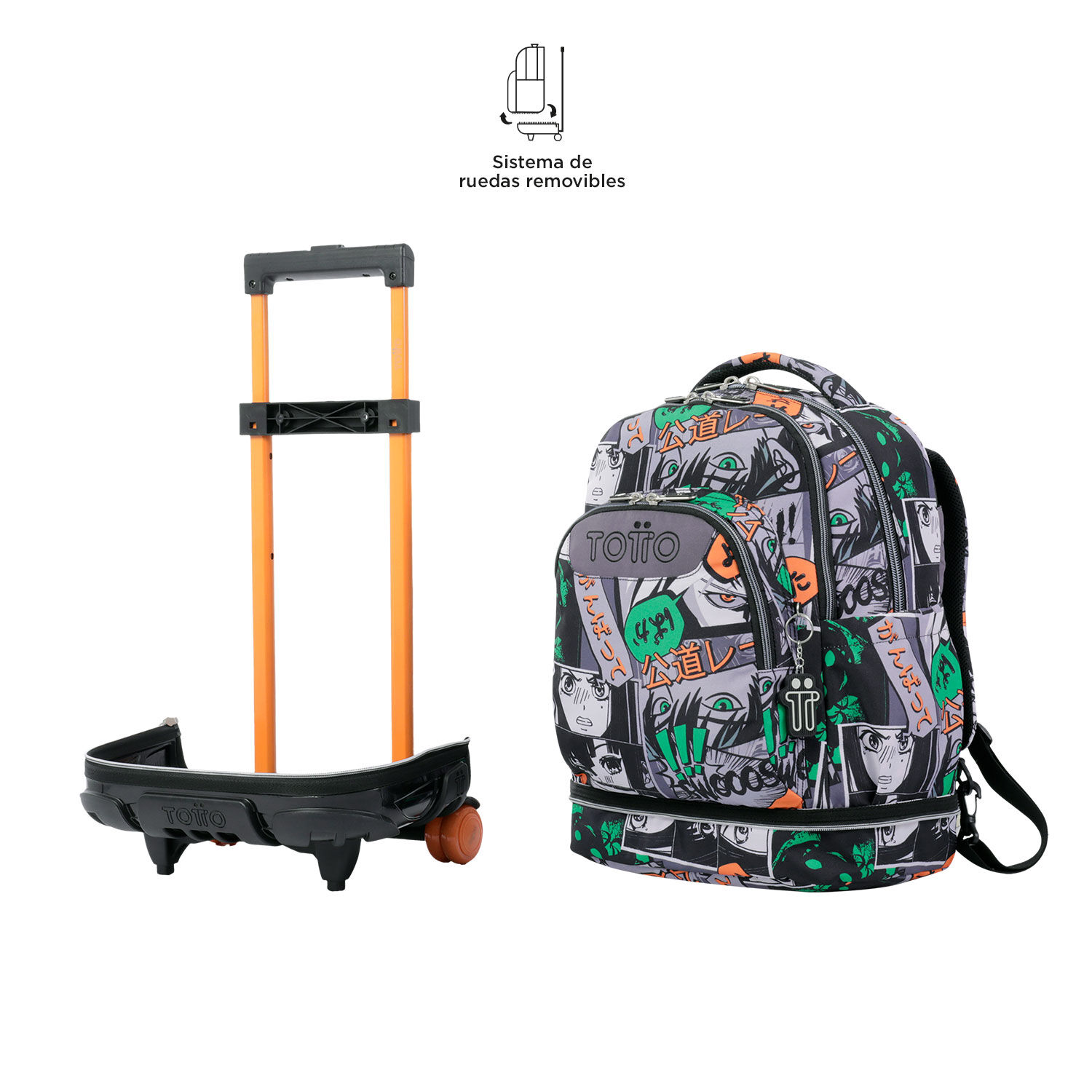 Mochila totto clearance con ruedas desmontar