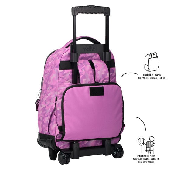 Mochila Renglones - Camuflaje rosa image number 8