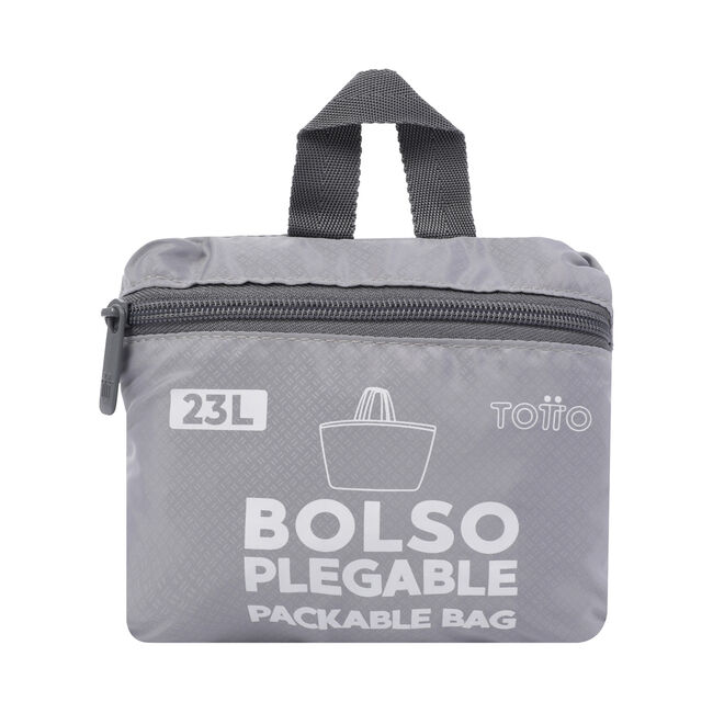 Bolso shopper plegable color gris - Ramel image number null
