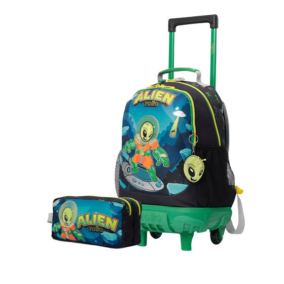 Pack Escolar Alien Cosmic X2 | Mochila de ruedas + Estuche image number 1