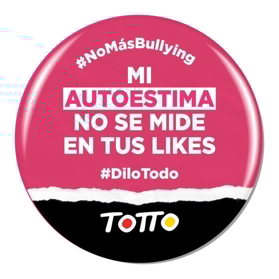 Chapa anti-bullying - MI AUTOESTIMA NO SE MIDE EN LIKES image number 1