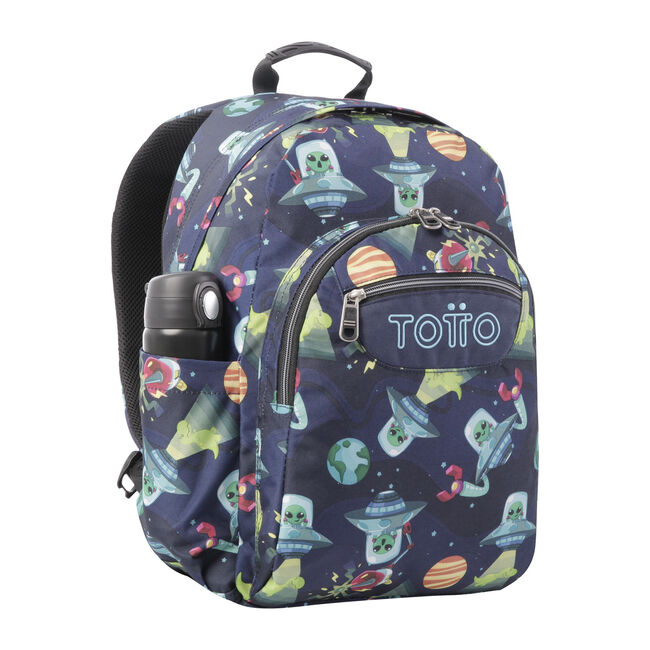 Mochila escolar adaptable a carro planetas y aliens - Acuareles image number null