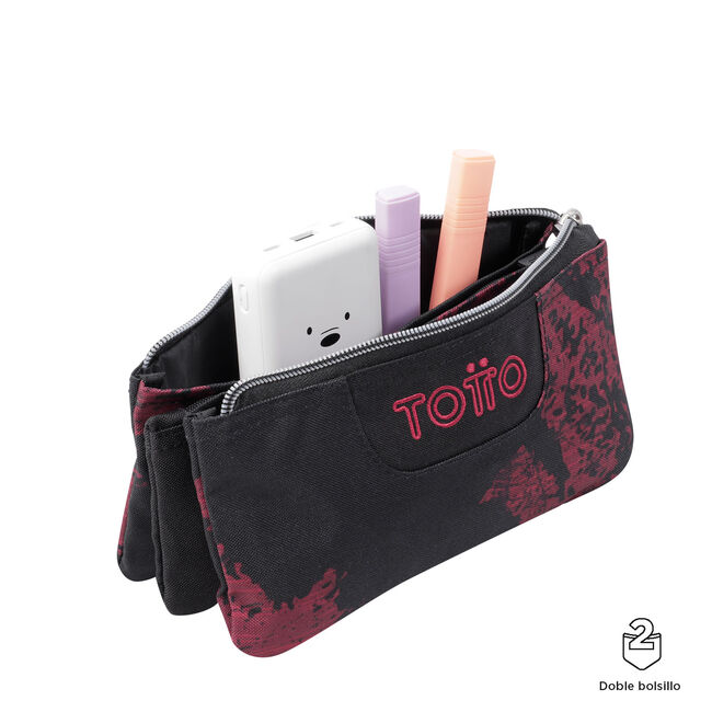Estuche escolar tres compartimentos tiza roja - Tablero image number null