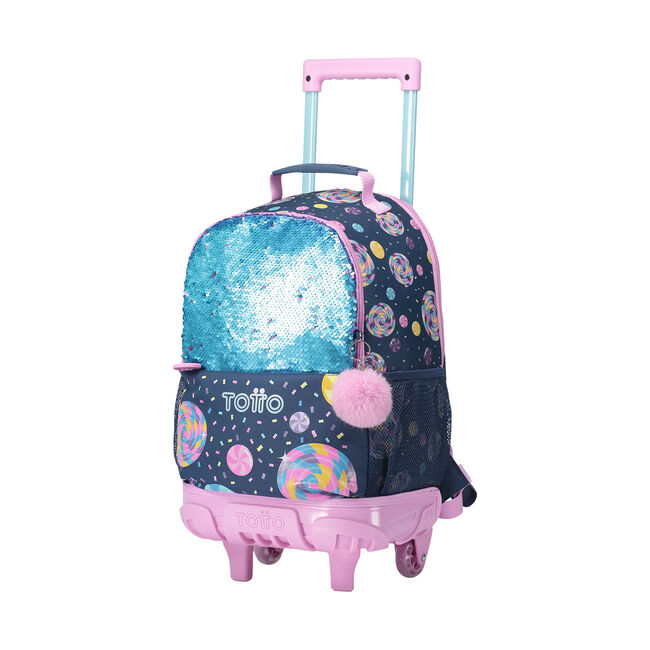 Mochila escolar con ruedas mediana de dulces y piruletas - Sweet Candy image number null