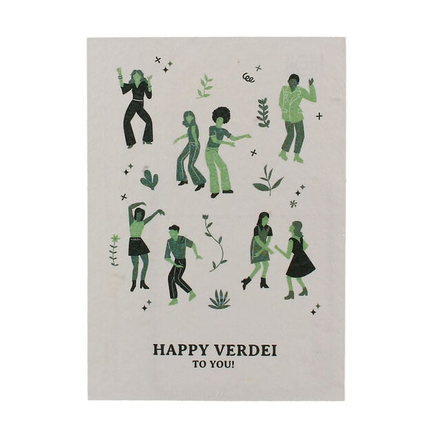 Tarjeta Eco-Friendly semillas Sheedo - Happy Verde