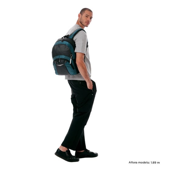 Mochila Teck 2.0 M - Negro/Azul image number 2