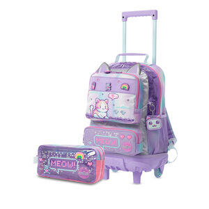 Pack Escolar Andy Cat X2 | Mochila de ruedas + Estuche