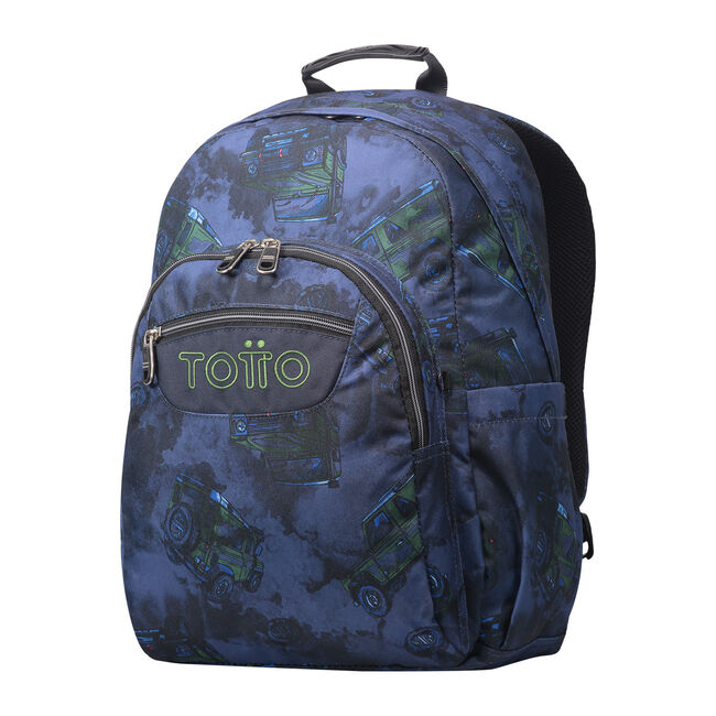 Mochila escolar adaptable a carro estampado todoterreno - Acuareles image number null