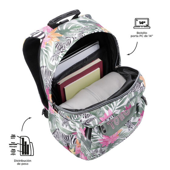 Mochila Acuareles - Tropical Cebras image number 5