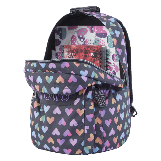 Mochila escolar Lápiz - Corazones de colores image number 5
