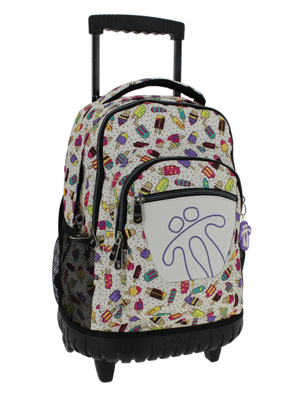 Mochila escolar con ruedas Renglones - 8BB image number 2