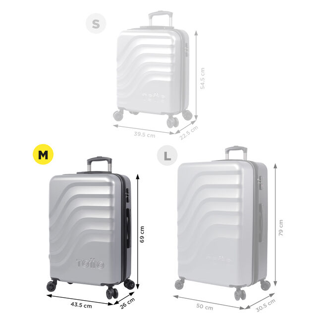 Maleta trolley mediana color gris - Bazy + image number null