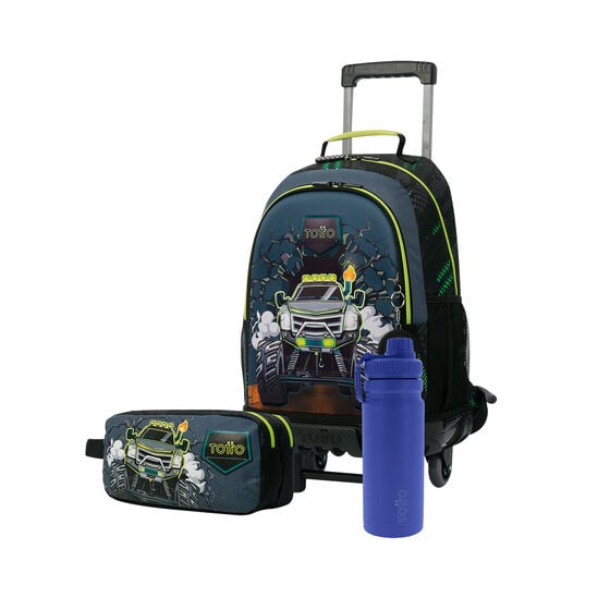 Pack Infantil Monster Race X3 | Mochila de ruedas + 2 accesorios image number 1