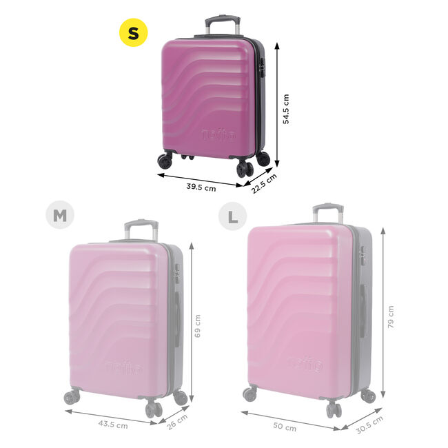 Maleta trolley cabina color rosa - Bazy + image number null