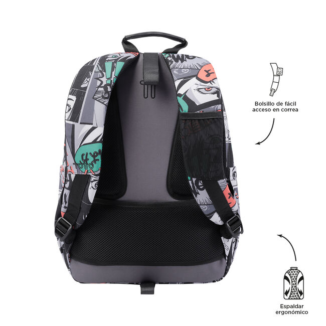 Mochila escolar adaptable a carro manga - Acuareles image number null