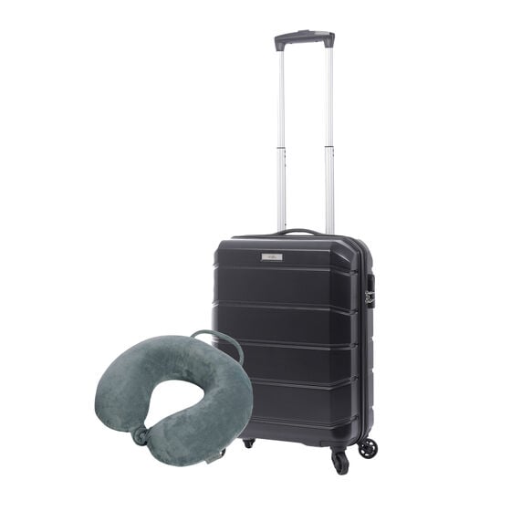 Kit maleta de cabina Rayatta + almohada Jet Pillow Negro/Monument image number 1