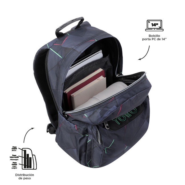 Mochila escolar adaptable a carro fractal - Acuareles image number null