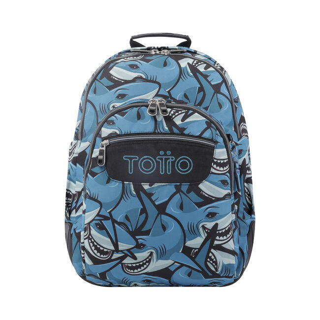 Mochila escolar tiburones - - Azul Totto.es