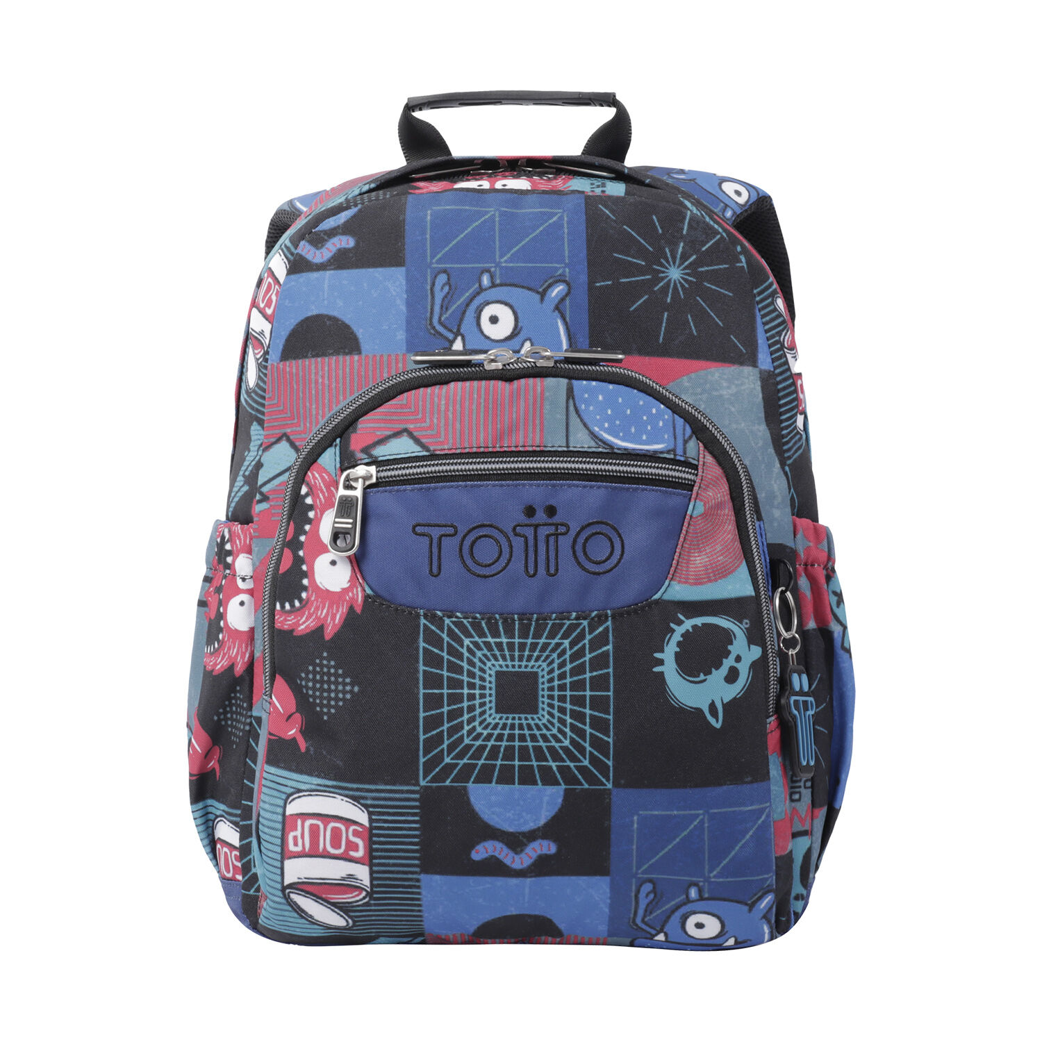 Mochila escolar cyber monstruos Gommas Multicolor Totto.es