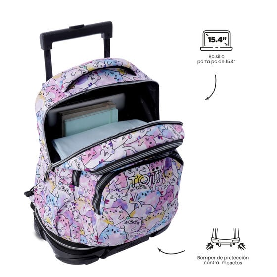 Mochila desmontable Tiza Glitter - Paws image number 7